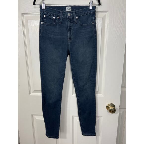 J. Crew Denim High-Rise Toothpick Skinny Leg Stretch Jean 27 Capsule Trendy - Picture 1 of 7